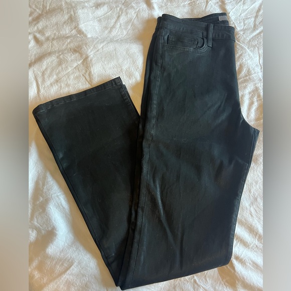 68-NWOT- JOE'S $228 Women's Black Coated High Rise Boot Cut Jeans size 32 - Picture 5 of 8